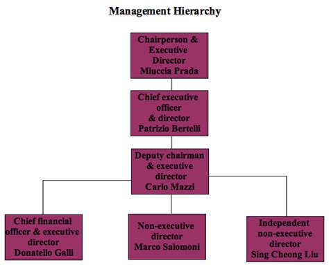 prada organizational chart|prada health and safety.